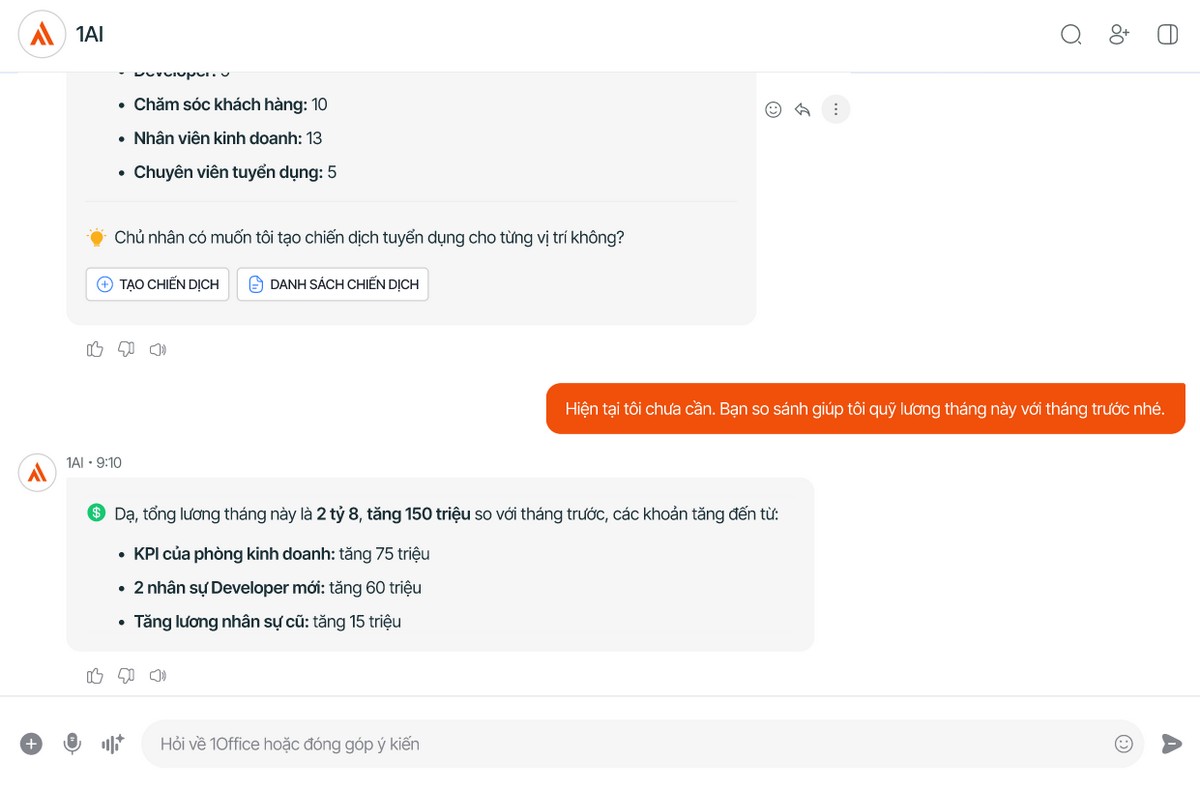 Trường hợp 2: CFO rà soát quỹ lương cuối tháng