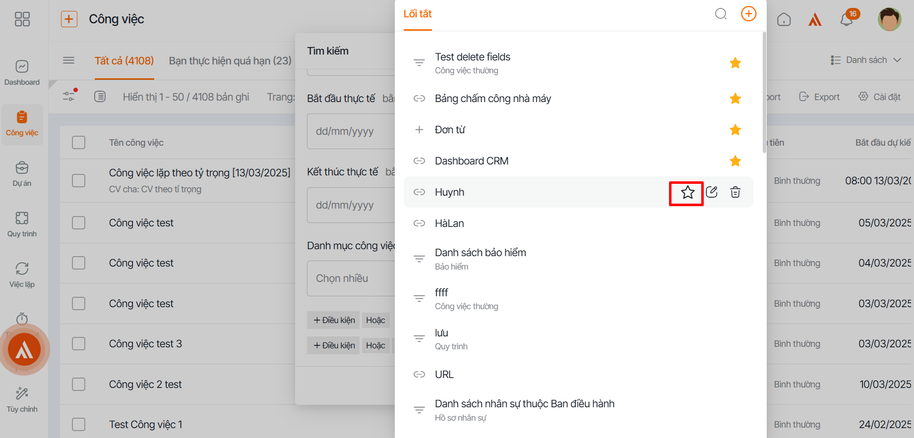 Đánh dấu lối tắt thường xuyên truy cập